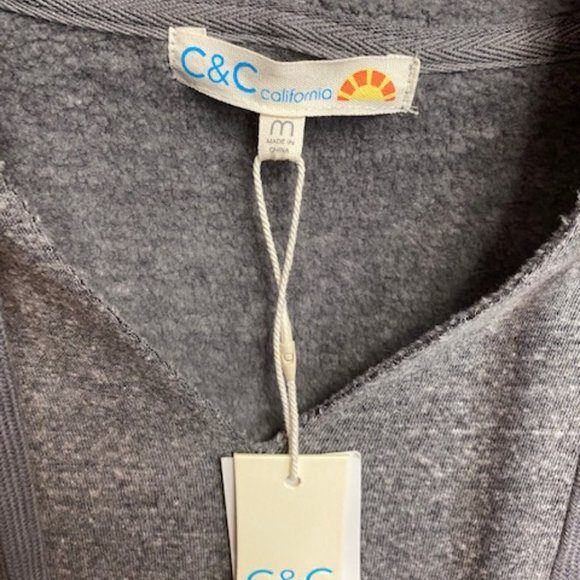 C+C California Grey Hoodie Sz Medium - Picture 2 of 4